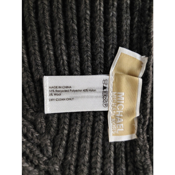 Michael Kors Colorblock Black & Gray Beanie Fall Winter Hat Sz One Size NWT main image 6